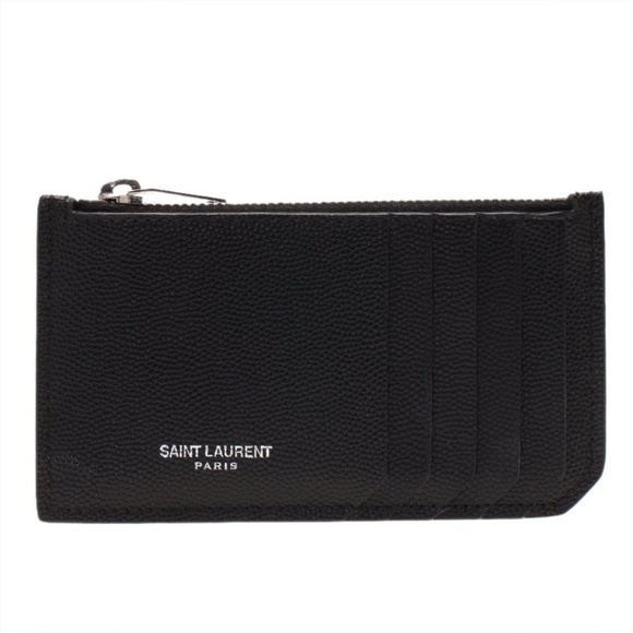 Saint Laurent Accessories - Saint Laurent Fragments Leather Zipped Card Case